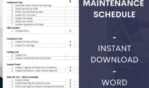 HVAC Maintenance Schedule ︱preventative Maintenance ︱cleaning︱ Template ...